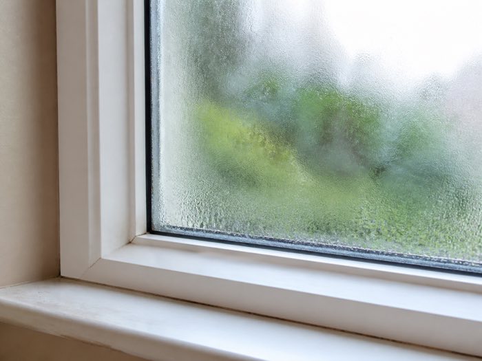 Condensation and fogging on a home window